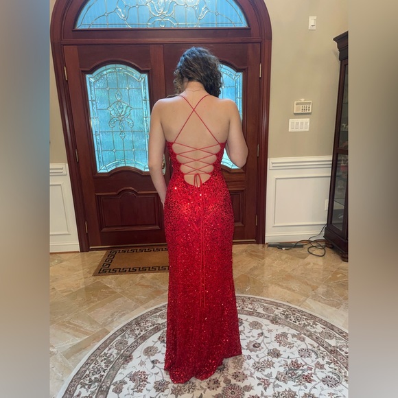 Primavera Red Prom Dress - Picture 4 of 5